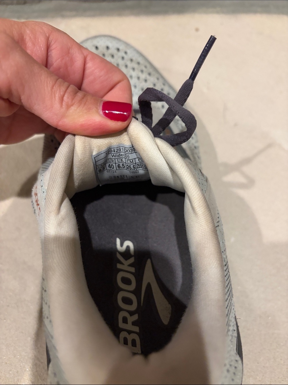 Brooks Women’s Neutral Running Shoes - Light Gray with Dark Gray Accents - Picture 5 of 6